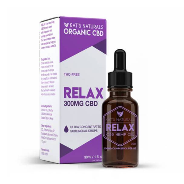 CBD Tinctures Kat's Naturals - CBD Tincture - Relax - 50mg-300mg