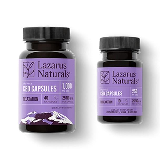 CBD Capsules Lazarus Naturals - CBD Capsules - Relaxation Blend - 25mg