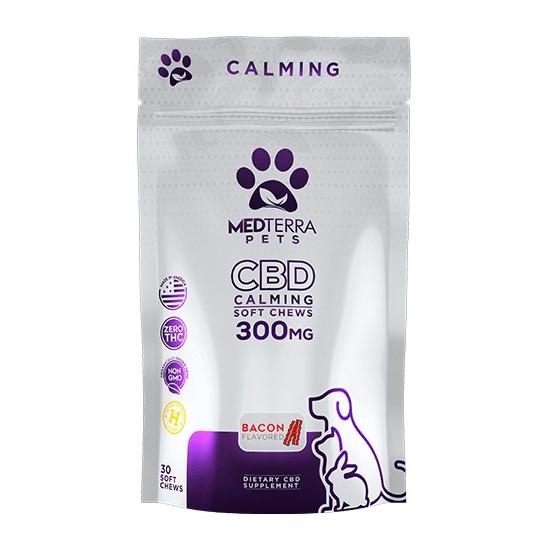 CBD for pets CBD Calming Chews for Pets 300 mg Bacon Flavor
