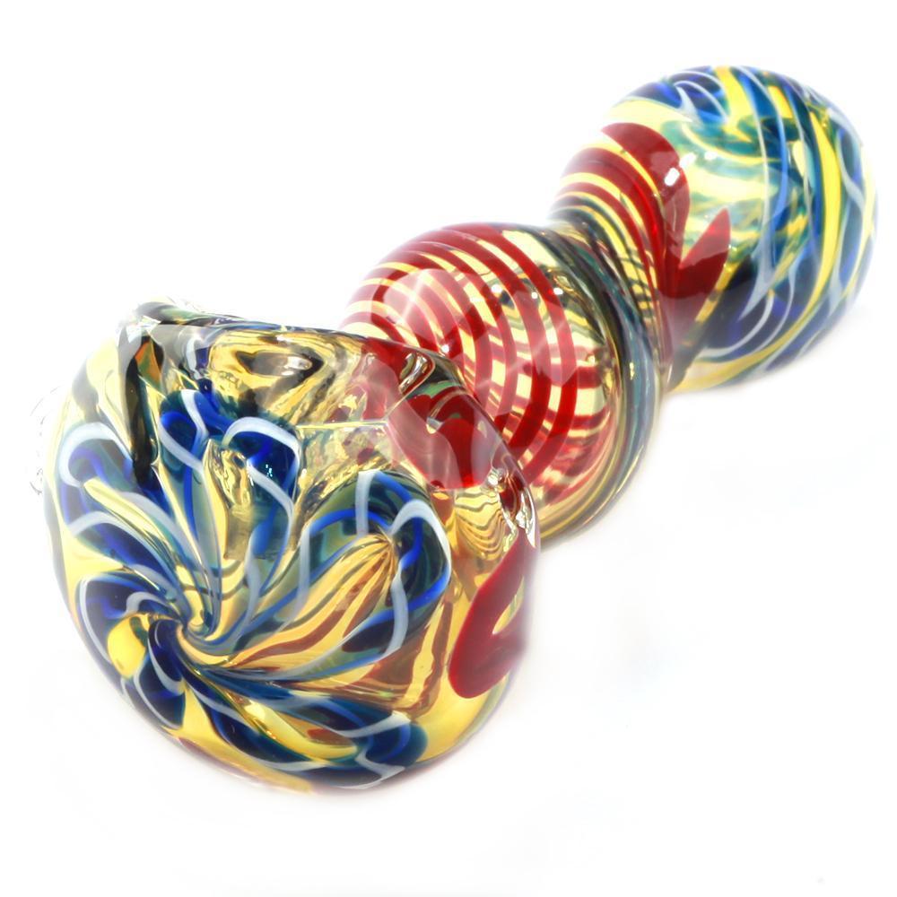 glass pipes Mini Spiral Glass Spoon Pipe w/ Maria Rings