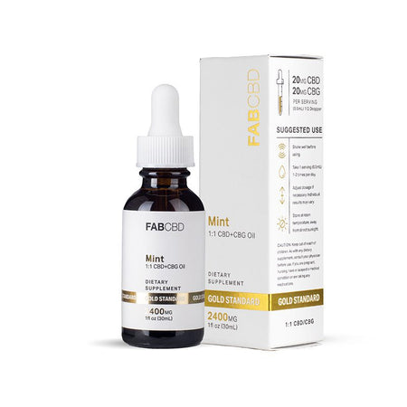 FAB CBD - CBD+CBG Oil Mint Flavour