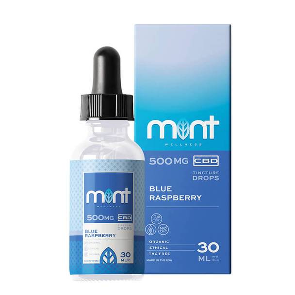 CBD Tinctures Mint Wellness - CBD Tinture - Blue Raspberry - 500mg-1500mg