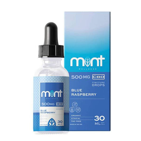 CBD Tinctures Mint Wellness - CBD Tinture - Blue Raspberry - 500mg-1500mg