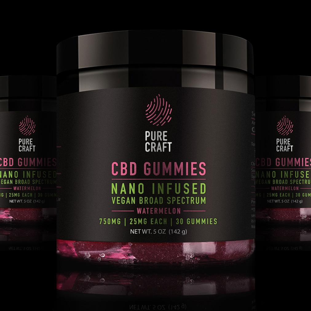 NANO CBD-INFUSED VEGAN BROAD-SPECTRUM WATERMELON GUMMIES 3-PACK