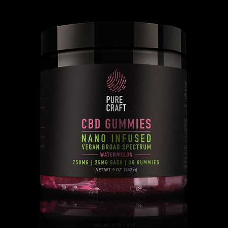 NANO CBD INFUSED VEGAN BROAD SPECTRUM WATERMELON GUMMIES