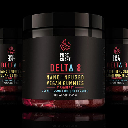 NANO DELTA 8 INFUSED STRAWBERRY VEGAN GUMMIES 3-PACK