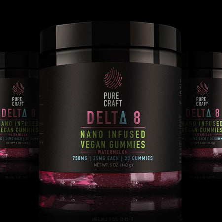 NANO DELTA 8 INFUSED WATERMELON VEGAN GUMMIES 3-PACK