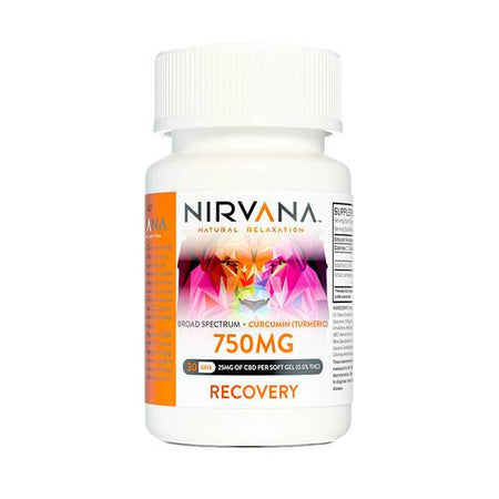 CBD Capsules Nirvana - CBD Gel Caps - Recovery - 750mg