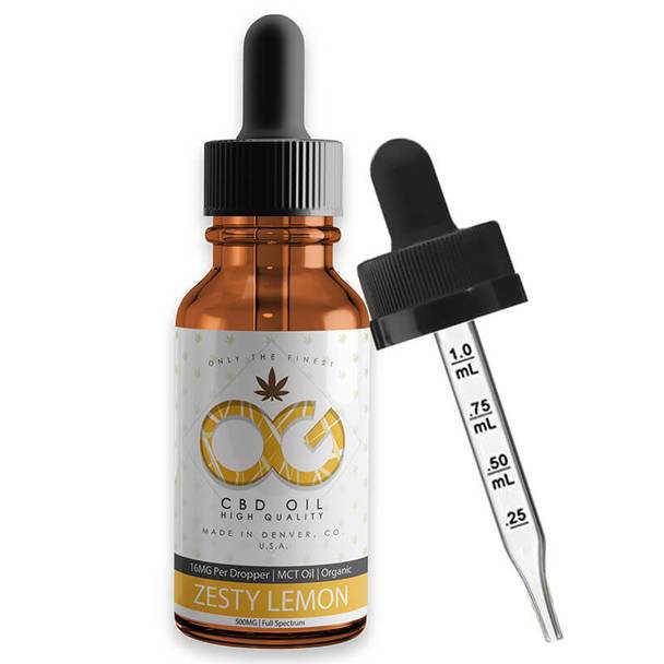 CBD Tinctures OG Labs - CBD Tincture - Zesty Lemon - 250mg-1000mg