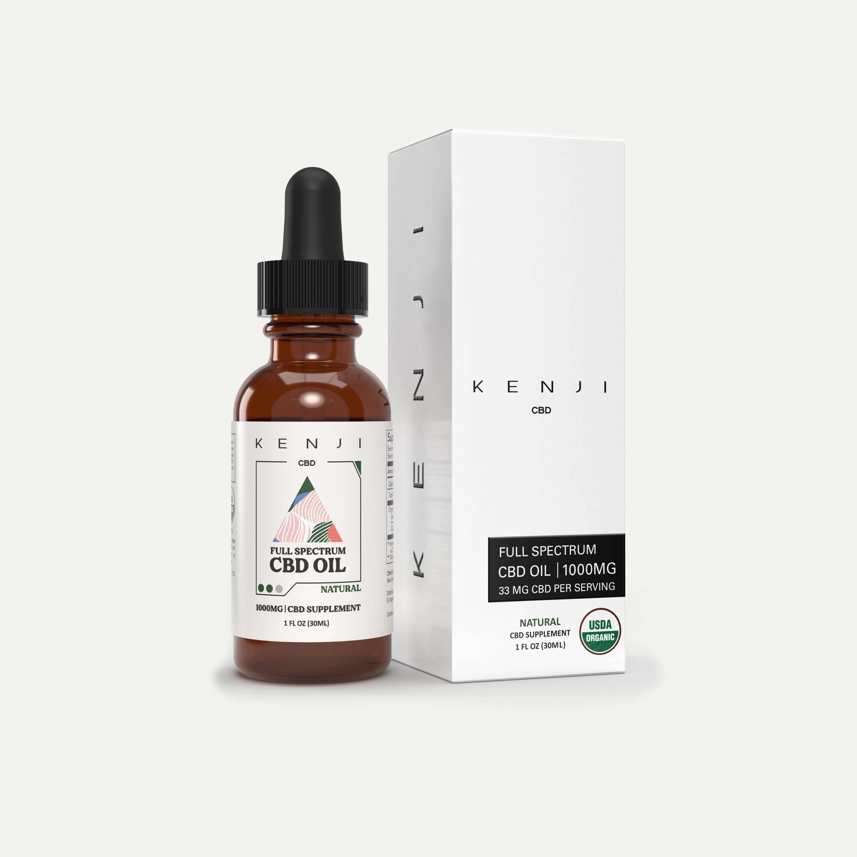 Organic Full Spectrum CBD Oil Tincture - All Natural 1000MG