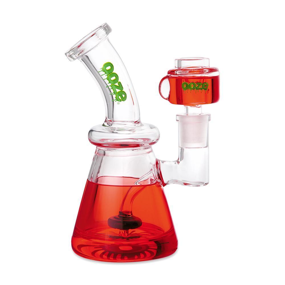 glass pipes Ooze Glyco Glycerin Chilled Glass Water Pipe - Scarlet