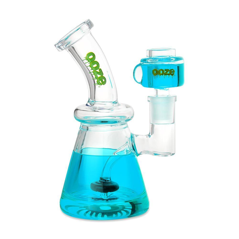 glass pipes Ooze Glyco Glycerin Chilled Glass Water Pipe - Aqua Teal
