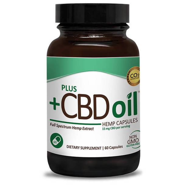 CBD Capsules PlusCBD Oil - CBD Capsules - Green Blend Full Spectrum - 15mg