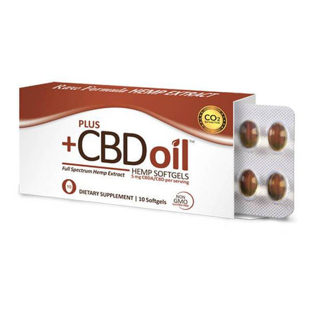 CBD Capsules PlusCBD Oil - CBD Softgels - Raw Blend Full Spectrum - 5mg