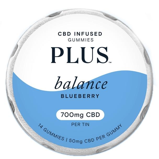 CBD Edibles Plus CBD - CBD Edible - Balance Blueberry Gummies - 50mg