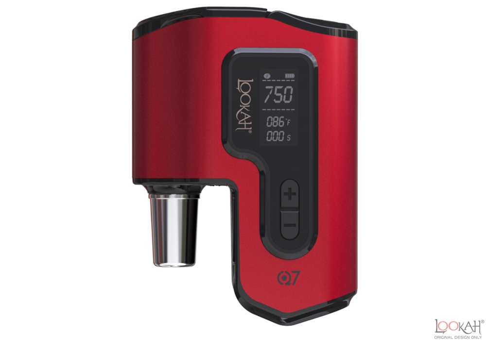 Vaporizers Red Lookah Q7 mini enail banger fit onto Water Pipes and dab rigs