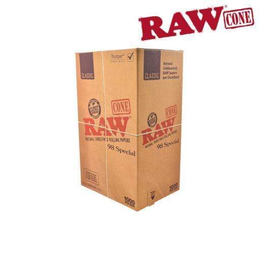 Pre Rolled RAW Pre-rolled Classic Cone 98 Special, Bulk, 1000 per Box