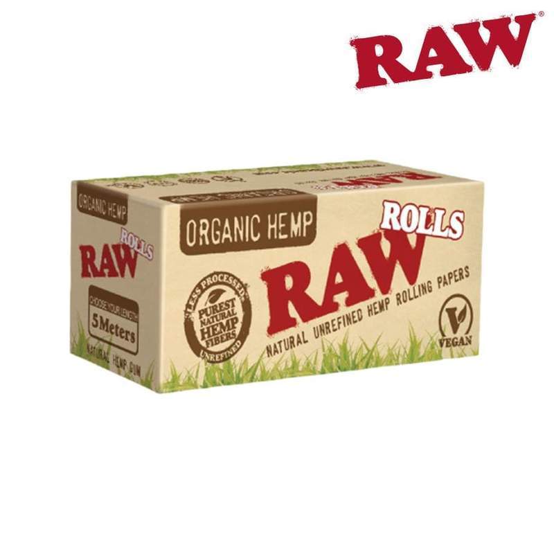 Rolling papers RAW Organic Hemp Natural Unrefined Rolling Paper, 5 Meter