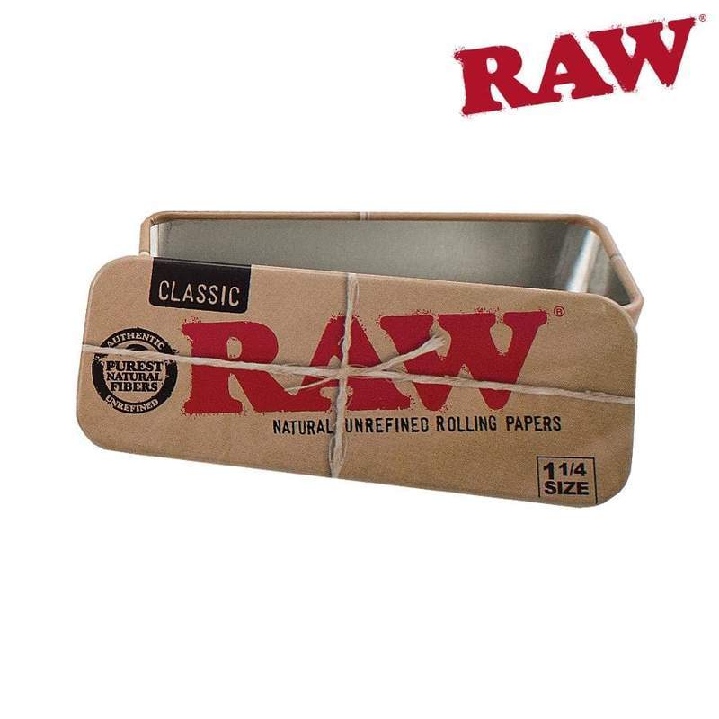 Stash box, Tins and containers RAW Roll Caddy Metal Tin Case 1 1/4