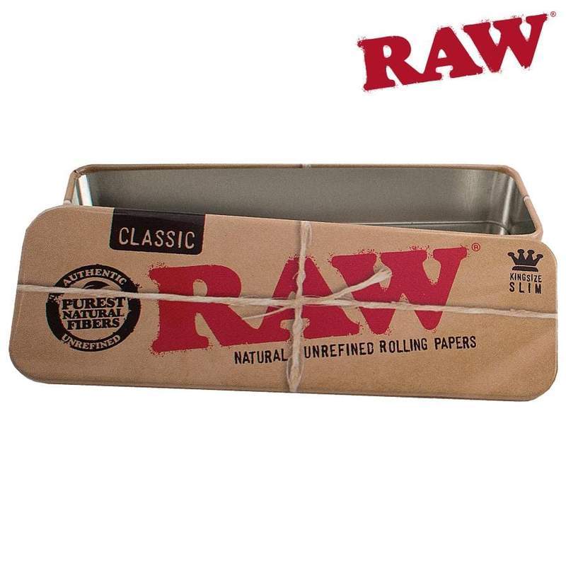 Stash box, Tins and containers RAW Roll Caddy Metal Tin Case King Size