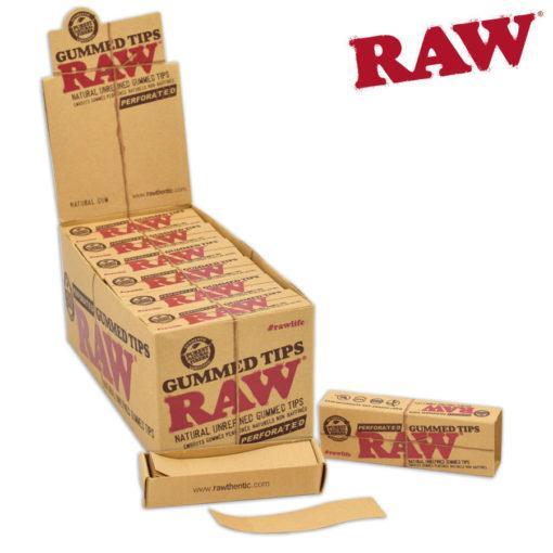 Rolling papers RAW Tips Gummed Perforated