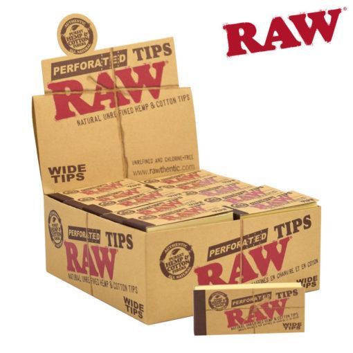 Rolling papers RAW Tips Wide Perforated