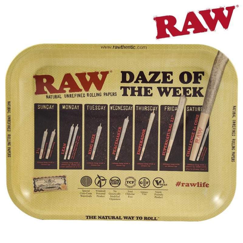 Special offer RAW Daze of the Week Rolling Tray, Size Large