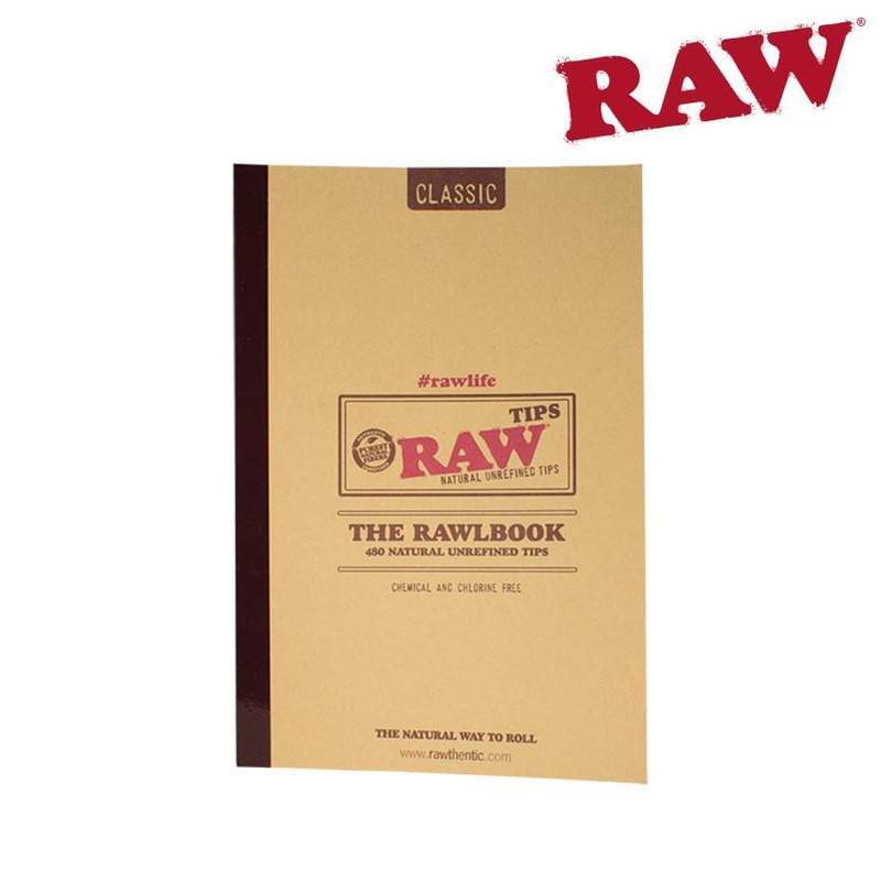 Special offer RAW Classic Rawlbook, 480 Count Book of Natural Unrefined Rolling Tips