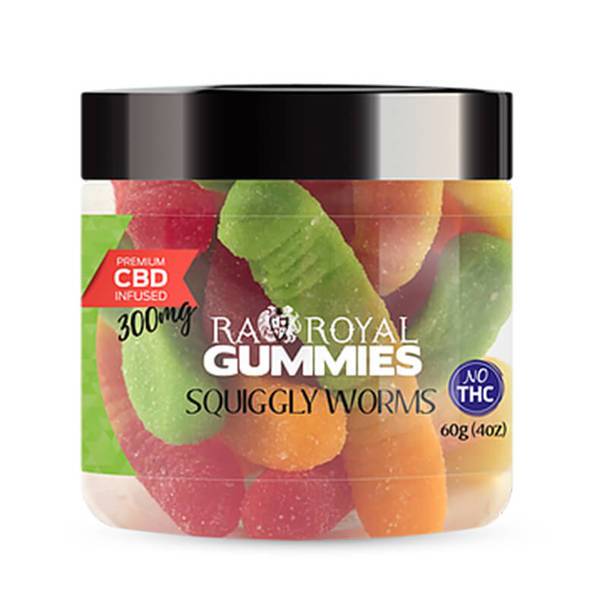 CBD Edibles RA Royal CBD - CBD Edible - Squiggly Worms Gummies - 300mg-1200mg
