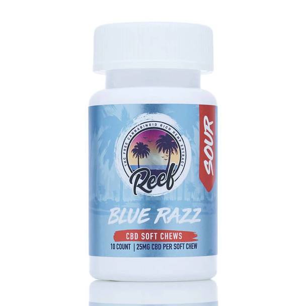 CBD Edibles Reef - CBD Edible - Blue Razz Sour Gummies - 25mg