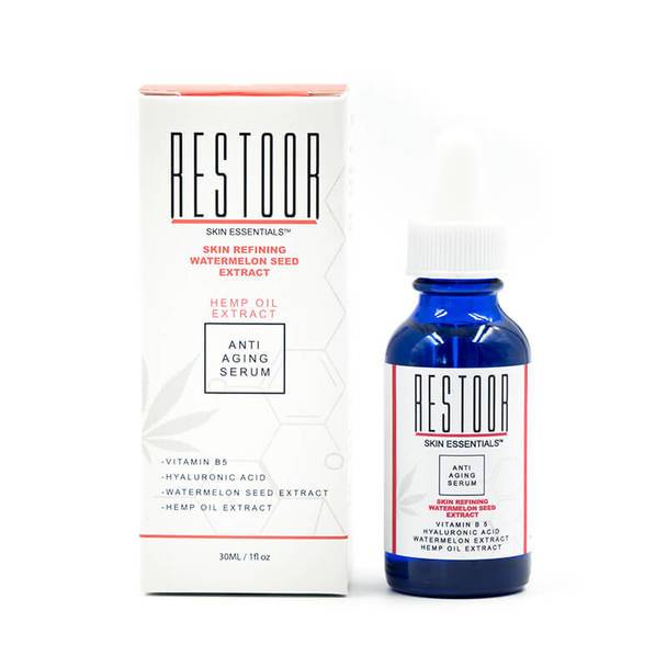 CBD Cream Restoor Skin Essentials - CBD Topical - Skin Refining Watermelon Seed Extract Serum - 40mg