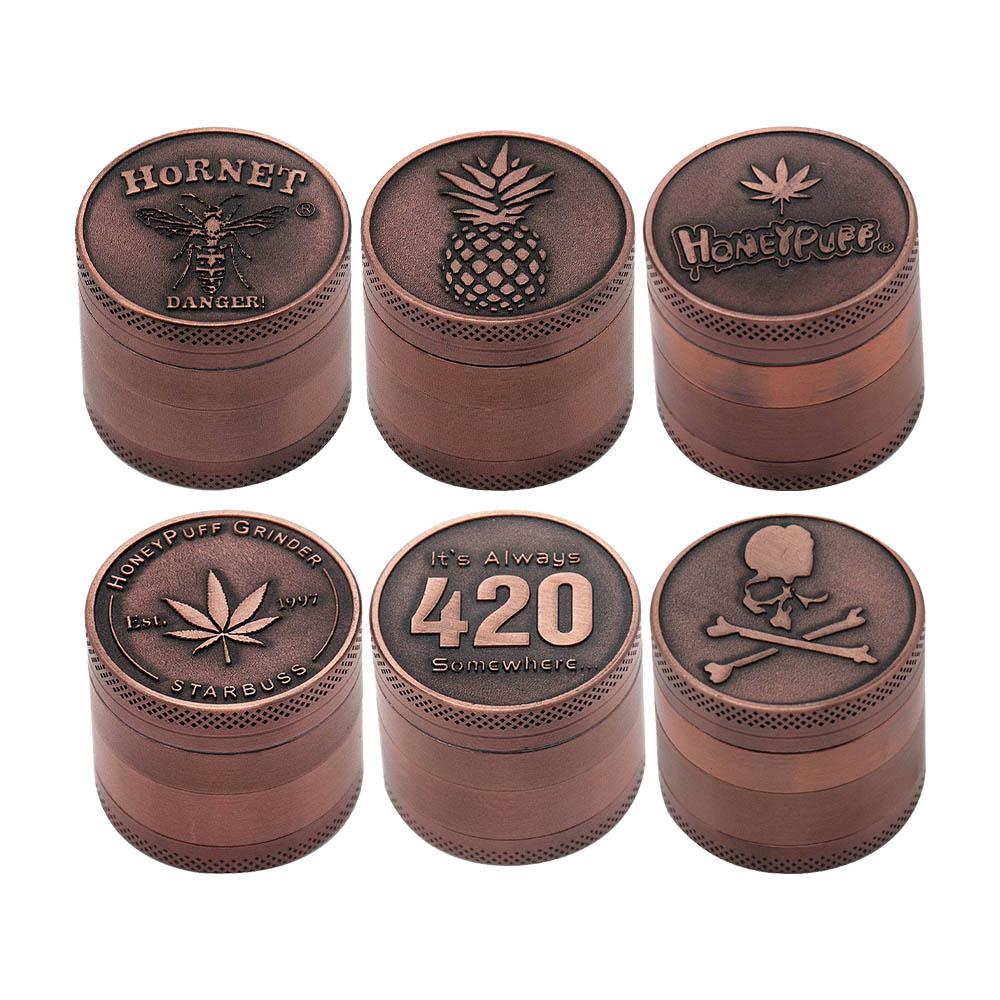 Bong Attachments Retro Color 4-Layer Herb Grinder 40MM