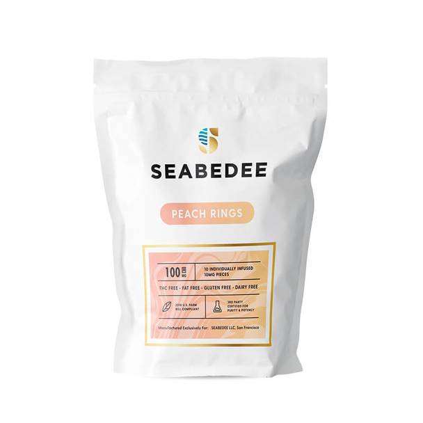 CBD Edibles Seabedee - CBD Edible - Peach Rings - 10mg