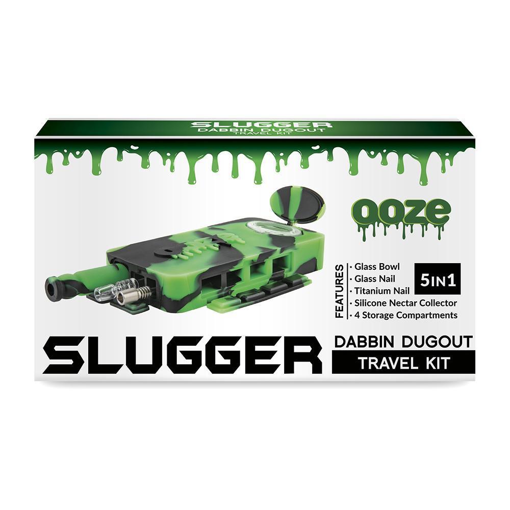 silicone bong Ooze Slugger Dabbin Dugout - Green/Black