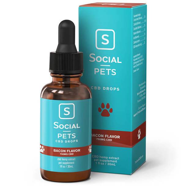 Cbd For Pets Social - CBD Pet Tincture - Broad Spectrum Bacon - 250mg-750mg