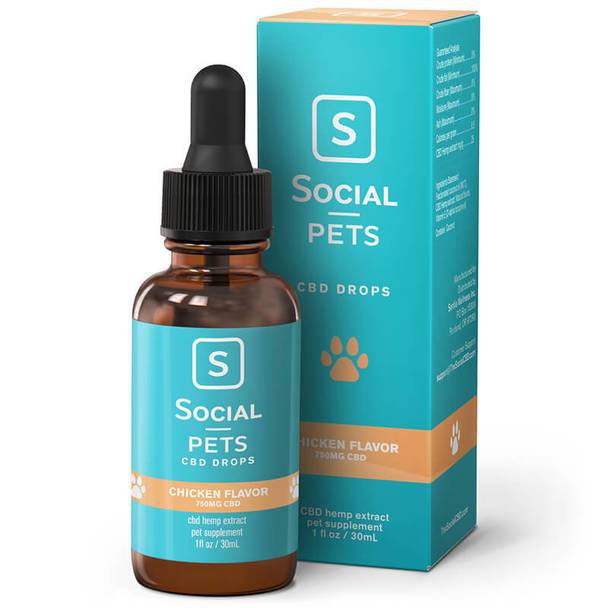 Cbd For Pets Social - CBD Pet Tincture - Broad Spectrum Chicken - 250mg-750mg