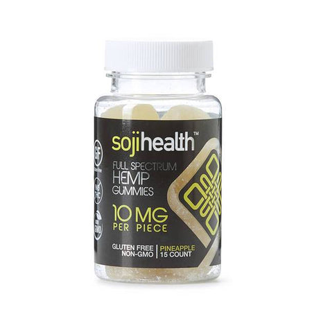 CBD Edibles Soji Health - CBD Edible - Pineapple Gummies - 15pc-10mg