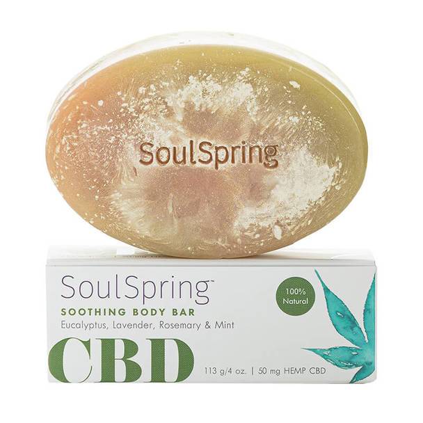CBD Cream SoulSpring - CBD Bath - Soothing Body Bar - 50mg