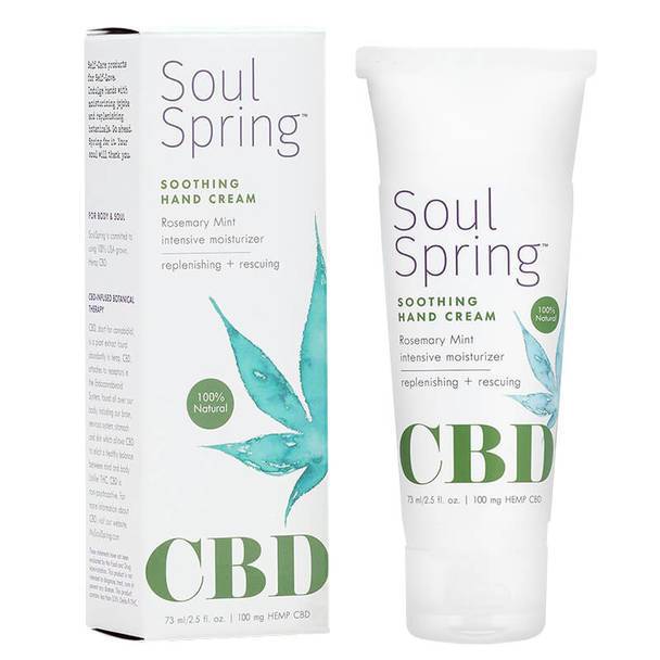 CBD Cream SoulSpring - CBD Topical - Soothing Hand Cream - 100mg
