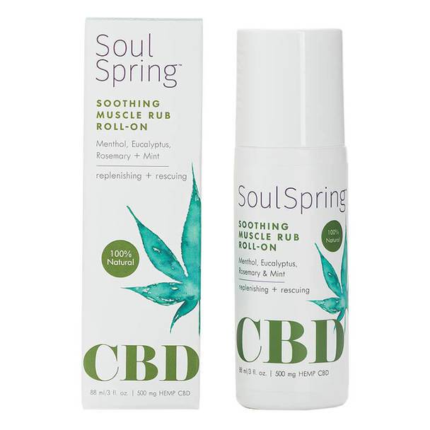 CBD Cream SoulSpring - CBD Topical - Soothing Muscle Roll-On - 500mg