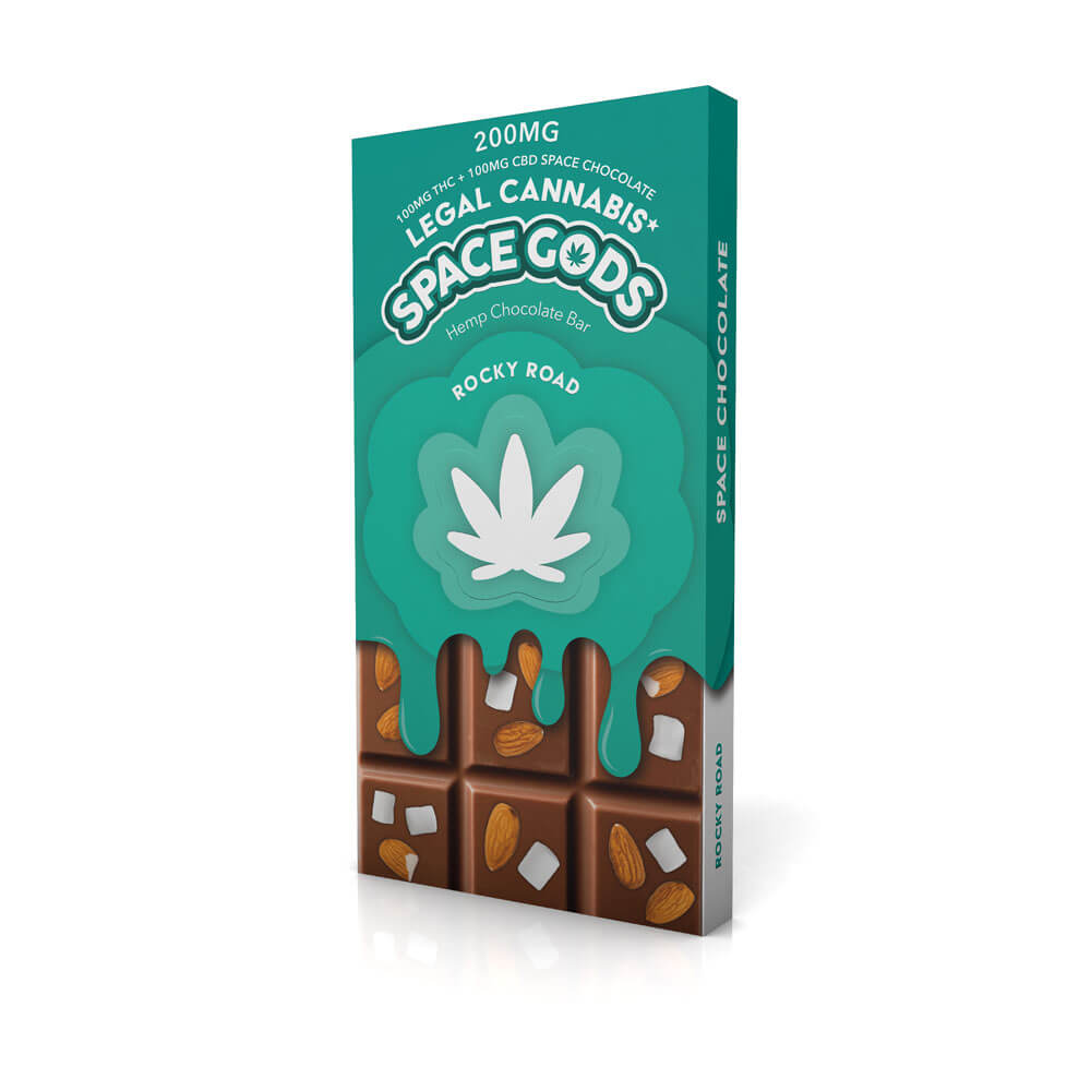 Space Gods Delta 9 Chocolate Bar – Rocky Road 200MG