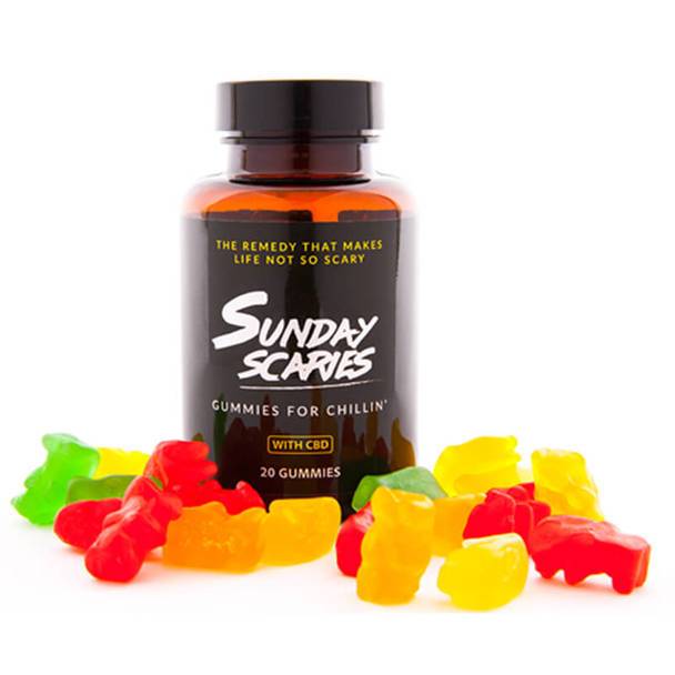 CBD Edibles Sunday Scaries - CBD Edible - Broad Spectrum Gummies w/Vitamins B12 & D3 - 10mg