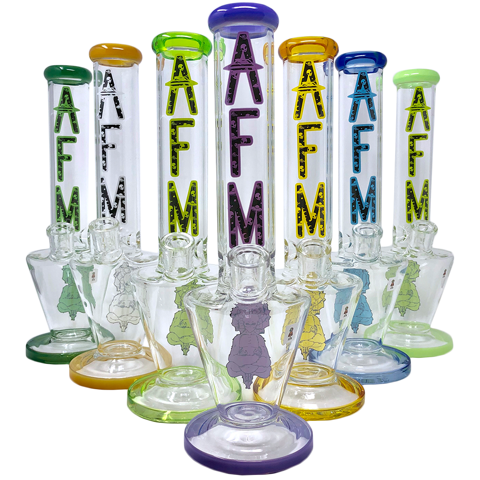 Bongs AFM - UPSIDEDOWN BEAKER COLOR LIP 14''