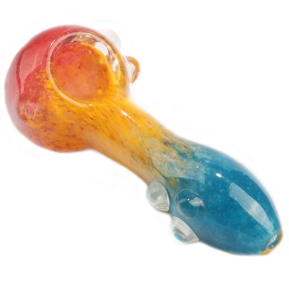 glass pipes Three-Toned Dichroic Glass Pipe with Marble Grip