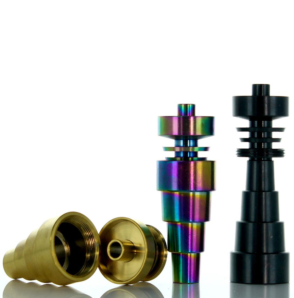 Accessories Anodized Titanium Nail 6 in 1 - 10mm / 14mm / 18mm Male & Female