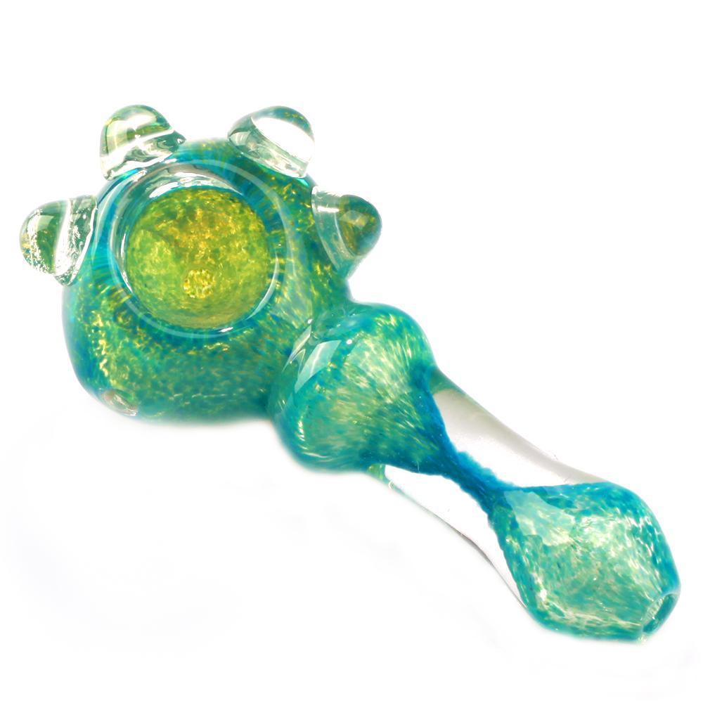 glass pipes Turquoise Blue Dichroic Color Scheme Spoon Glass Pipe
