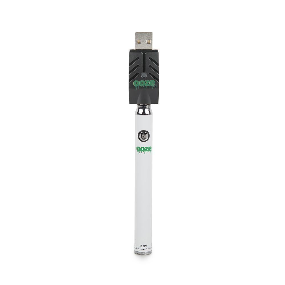 Batteries Ooze Slim Pen TWIST Battery w/ USB Smart Charger - White
