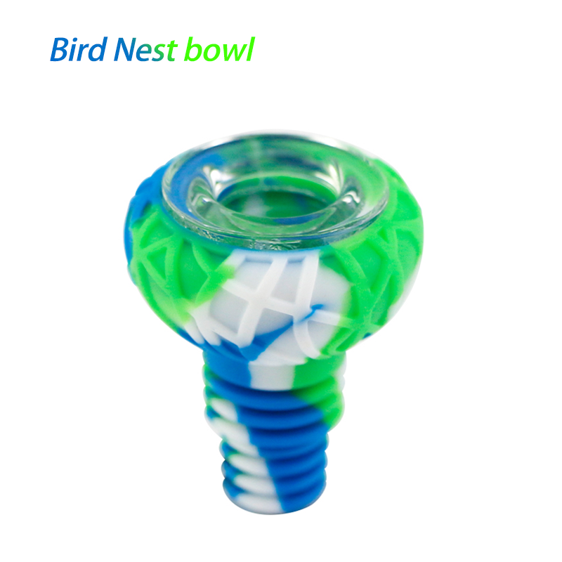 bong accessories Waxmaid 14mm 18mm Bird Nest Silicone Glass Bowl