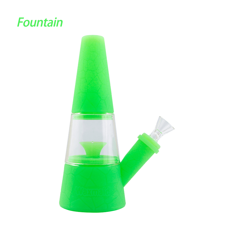 Water pipes Waxmaid 7.87" Fountain Silicone Glass Water Pipe