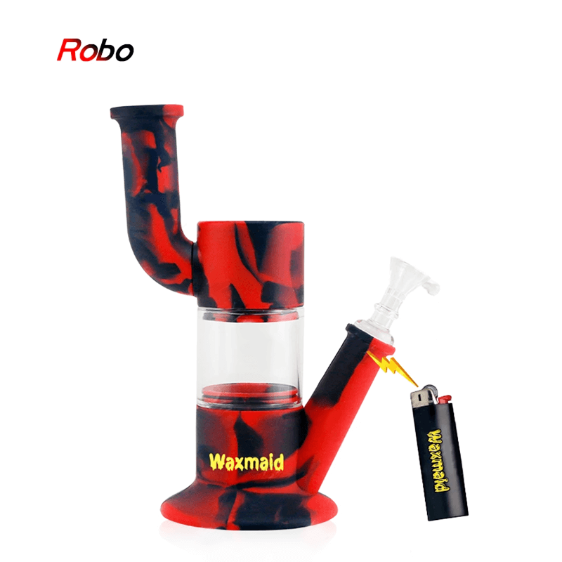 Water pipes Waxmaid 8.8" Robo Silicone Glass Water Pipe